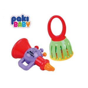 Chocalho Corneta e Sino - Poki Toys