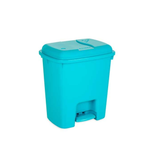 LIXEIRA C/ PEDAL 14L COLORIDA - AZUL TURQUESA