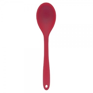 Colher Cozinha Inteiramente Silicone Maciça 27 cm - Vermelha